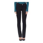 Zwarte Slim Fit 5-Pocket Jeans Fracomina , Black , Dames