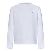 Witte Sweater Stijlvol Logo Comfortabel Luxe Emporio Armani , White , ...