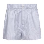 Witte Micro Streep Boxershorts Brioni , White , Heren