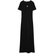 Zwarte Katoenen Jurk voor Vrouwen Marine Serre , Black , Dames