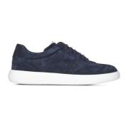 Blauwe Sneakers Luxe Stijl Brioni , Blue , Heren