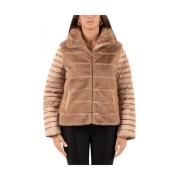 Dames Blouson Jas Luckylu , Brown , Dames