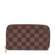 Pre-owned Coated canvas wallets Louis Vuitton Vintage , Brown , Dames