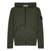 Groene Hoodie met Rits Stone Island , Green , Heren