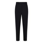 Zwarte Wollen Broek Elegant Stijlvol Pinko , Black , Dames