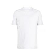 Lichtgrijze Katoenen Crew-Neck T-Shirt Brunello Cucinelli , White , He...