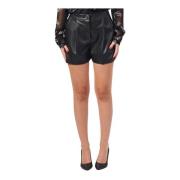 Hoge taille zwarte shorts met zakken Armani Exchange , Black , Dames