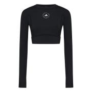 Zwart Top Adidas by Stella McCartney , Black , Dames