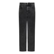 Zwarte Skull Plate Jeans Aw24 Alexander McQueen , Black , Heren