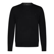 Zwarte Wol Crewneck Sweater Aw24 Etro , Black , Heren