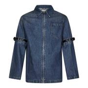 Blauwe Denimjas met Open Elleboogontwerp Coperni , Blue , Heren