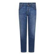 Blauwe Slim-Fit Jeans voor Mannen Jacob Cohën , Blue , Heren