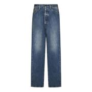 Blauwe Straight Leg Jeans Aw24 Maison Margiela , Blue , Heren