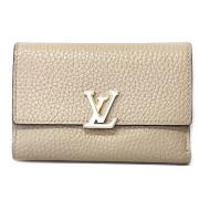 Pre-owned Leather wallets Louis Vuitton Vintage , Beige , Dames