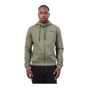 Groene Hoodie Fullzip Logo Bikkembergs , Green , Heren