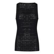 Zwarte Slim-Fit Tanktop met 4G Motieven Givenchy , Black , Dames