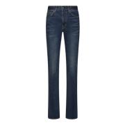 Blauwe Flared Denim Jeans Aw24 Tom Ford , Blue , Dames