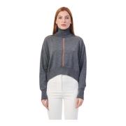 Grijze Wollen Trui Moderne Allure Patrizia Pepe , Gray , Dames