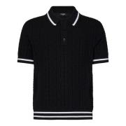 Zwart T-shirt met Labyrint Monogram Balmain , Black , Heren