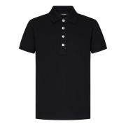 Zwarte Poloshirt met Monogram Motief Balmain , Black , Heren