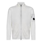 Witte Gebreide Cardigan met Rits en Lens Detail C.p. Company , White ,...