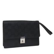 Pre-owned Canvas clutches Gucci Vintage , Black , Dames