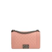 Pre-owned Leather chanel-bags Chanel Vintage , Pink , Dames