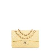 Pre-owned Leather chanel-bags Chanel Vintage , Yellow , Dames