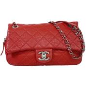 Pre-owned Leather chanel-bags Chanel Vintage , Red , Dames