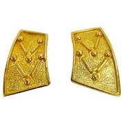 Pre-owned Metal earrings Gucci Vintage , Yellow , Dames