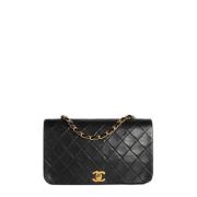 Pre-owned Leather chanel-bags Chanel Vintage , Black , Dames