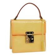 Pre-owned Leather handbags Louis Vuitton Vintage , Yellow , Dames