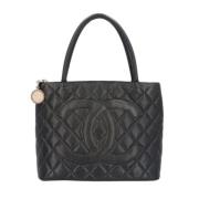 Pre-owned Leather chanel-bags Chanel Vintage , Black , Dames