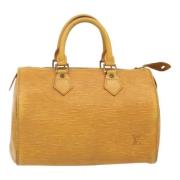 Pre-owned Leather handbags Louis Vuitton Vintage , Yellow , Dames