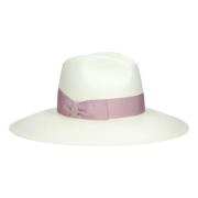 Sophie Panama Fine Wide Brim Hat Borsalino , White , Dames