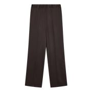 Bruine Satijnen Elastische Taillebroek Semicouture , Brown , Dames