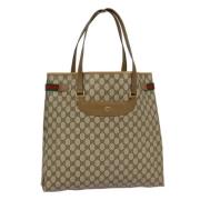 Pre-owned Canvas totes Gucci Vintage , Beige , Dames