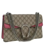 Pre-owned Canvas shoulder-bags Gucci Vintage , Beige , Dames