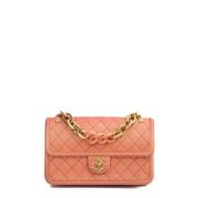 Pre-owned Leather chanel-bags Chanel Vintage , Pink , Dames