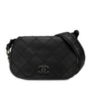 Pre-owned Leather chanel-bags Chanel Vintage , Black , Dames