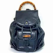 Pre-owned Leather backpacks Gucci Vintage , Black , Dames