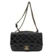 Pre-owned Leather chanel-bags Chanel Vintage , Black , Dames