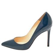 Pre-owned Leather heels Christian Louboutin Pre-owned , Blue , Dames