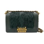 Pre-owned Leather chanel-bags Chanel Vintage , Green , Dames