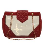 Pre-owned Leather chanel-bags Chanel Vintage , Red , Dames