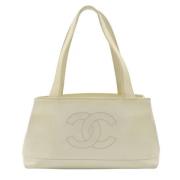 Pre-owned Leather chanel-bags Chanel Vintage , White , Dames