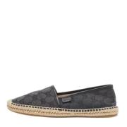 Pre-owned Canvas flats Gucci Vintage , Black , Dames