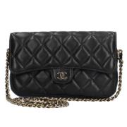 Pre-owned Leather chanel-bags Chanel Vintage , Black , Dames