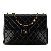 Pre-owned Leather chanel-bags Chanel Vintage , Black , Dames