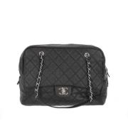 Pre-owned Leather chanel-bags Chanel Vintage , Black , Dames